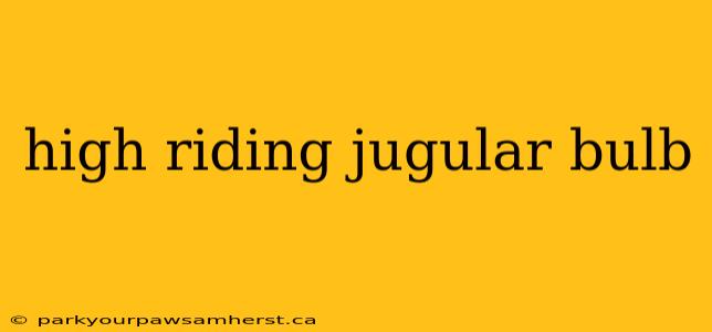 high riding jugular bulb