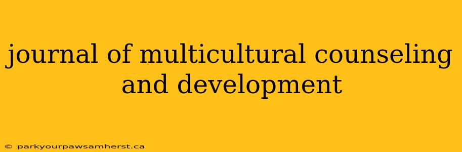 journal of multicultural counseling and development